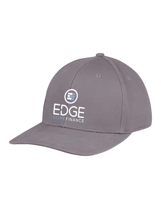Premium Modern Structured Twill Charcoal Snapback Cap w/Edge Home Finance Logo