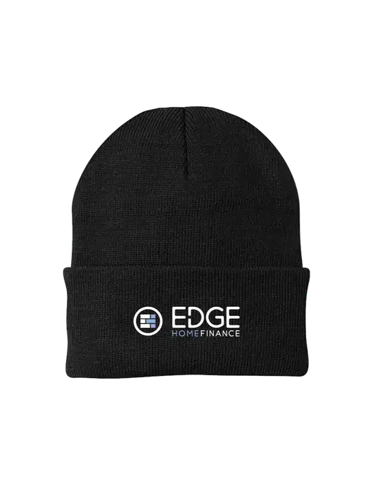 Black Knit Cap w/Edge Home Finance Logo