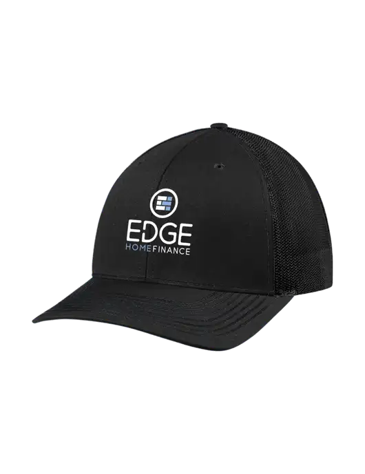 Richardson Adjustable Snapback Original 112 Trucker Cap Black w/Black Mesh w/Edge Home Finance Logo