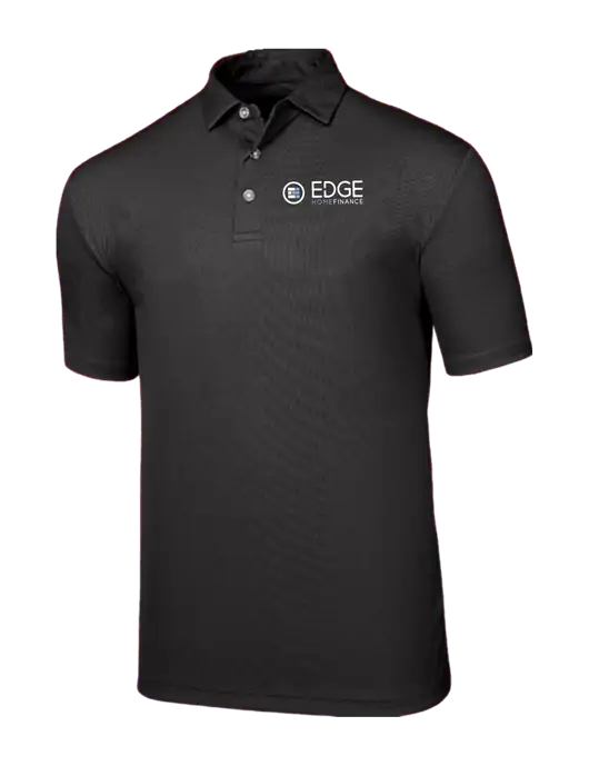 Callaway Birdseye Black Polo w/Edge Home Finance Logo