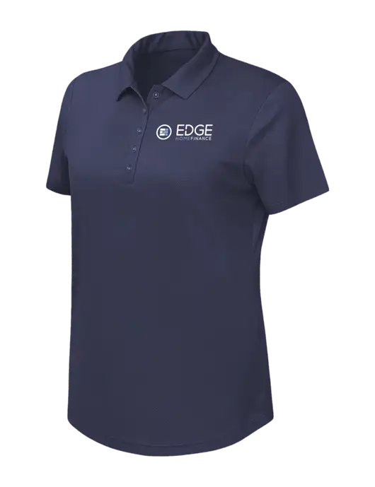 Callaway Womens Birdseye Navy Polo w/Edge Home Finance Logo