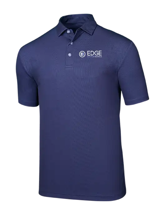 Callaway Birdseye Navy Polo w/Edge Home Finance Logo