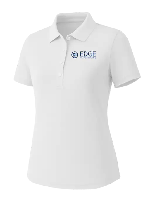 Callaway Womens Core Bright White Performance Polo w/Edge Home Finance Logo