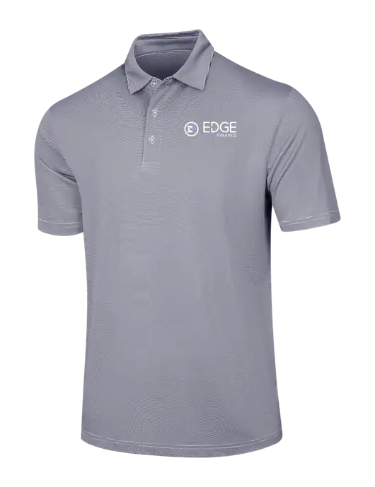 Callaway Navy Fine Line Stripe Polo w/Edge Home Finance Logo