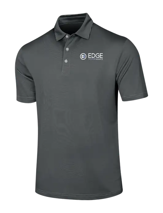 Callaway Black Fine Line Stripe Polo w/Edge Home Finance Logo