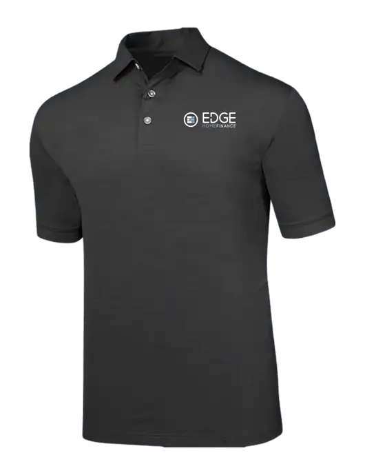 Callaway Black Fashion Tonal Polo w/Edge Home Finance Logo