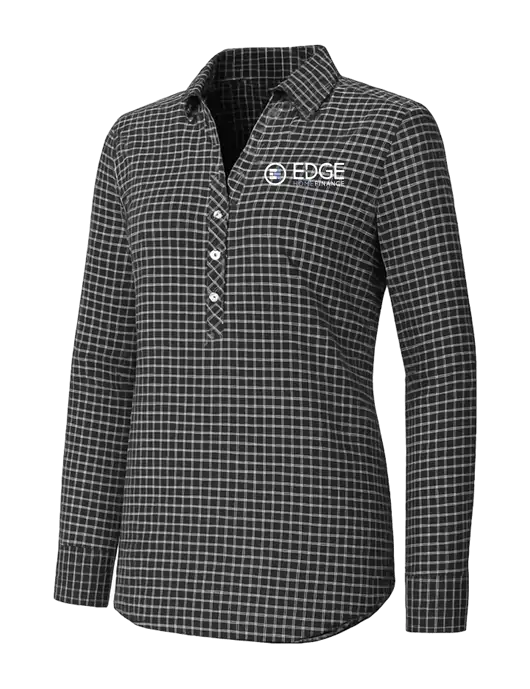 Womens Dark Grey/White City Stretch Shirt w/Edge Home Finance Logo
