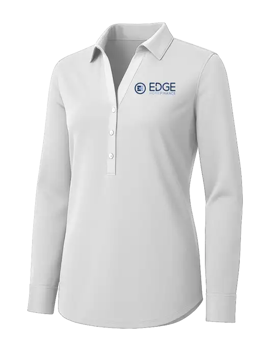 Womens White City Stretch Shirt w/Edge Home Finance Logo