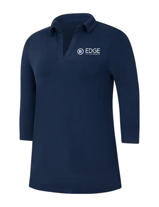Navy Womens Luxe Knit Tunic w/Edge Home Finance Logo