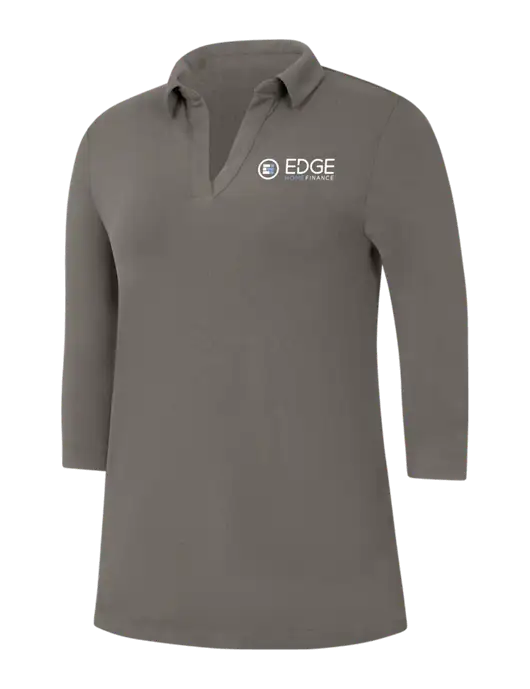 Womens Dark Grey Luxe Knit Tunic w/Edge Home Finance Logo
