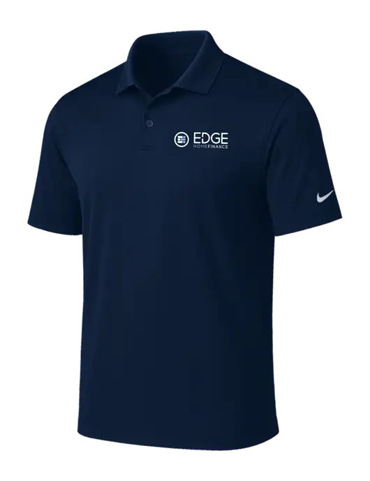 NIKE Navy Victory Solid Polo w/Edge Home Finance Logo