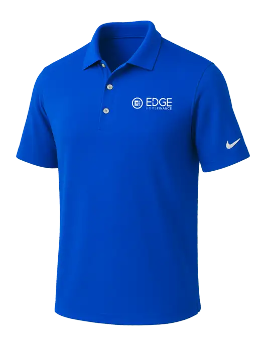 NIKE Royal Dri-Fit Micro Pique Polo w/Edge Home Finance Logo
