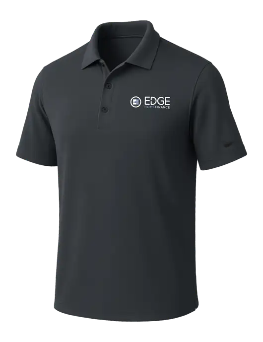 NIKE Dark Grey Dri-Fit Micro Pique Polo w/Edge Home Finance Logo