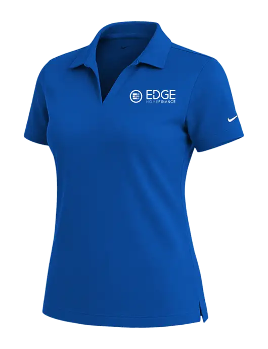 NIKE Royal Womens Dri-Fit Micro Pique Polo w/Edge Home Finance Logo
