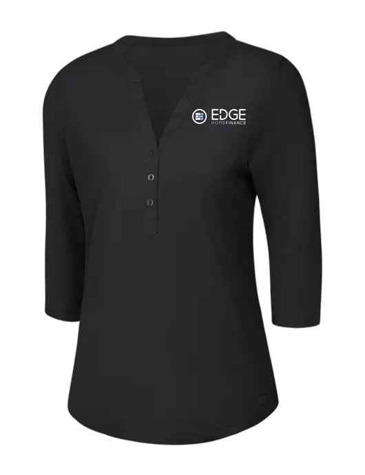 OGIO Blacktop Jewel Henley w/Edge Home Finance Logo