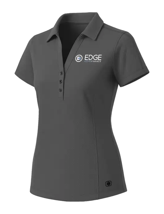 OGIO Womens Medium Grey ONYX Polo w/Edge Home Finance Logo