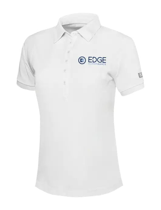 OGIO Womens Bright White Jewel Polo w/Edge Home Finance Logo