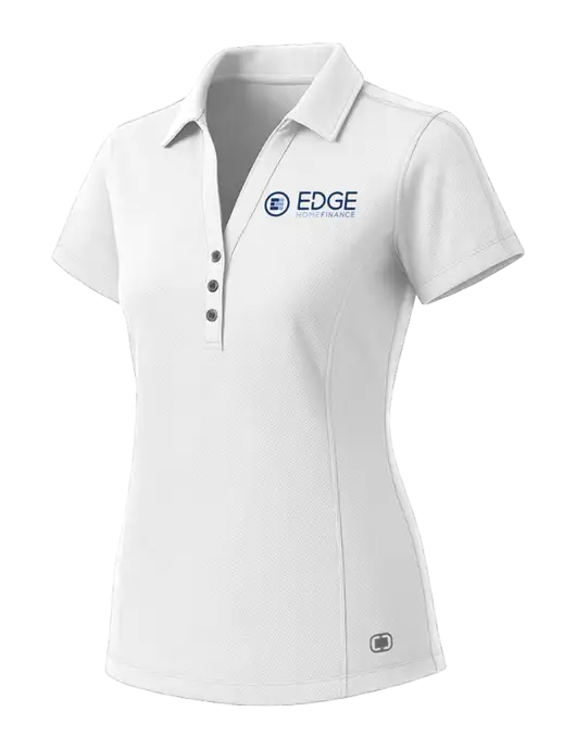 OGIO Womens White ONYX Polo w/Edge Home Finance Logo