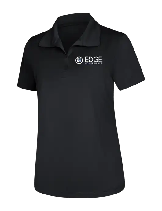 Womens Black Micropique Sport-Wick Polo w/Edge Home Finance Logo