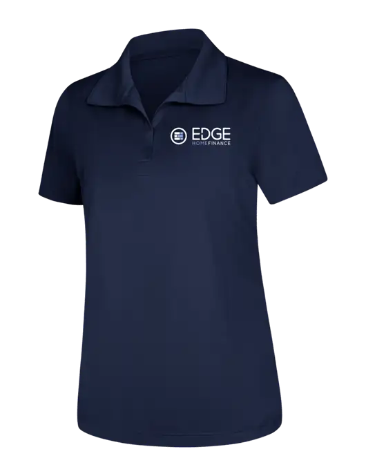 Womens Navy Micropique Sport-Wick Polo w/Edge Home Finance Logo