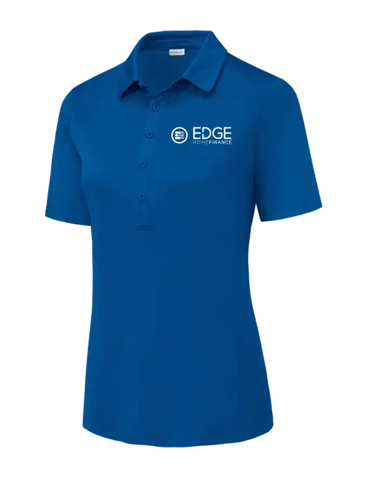True Royal Womens Posi-UV Pro Polo w/Edge Home Finance Logo