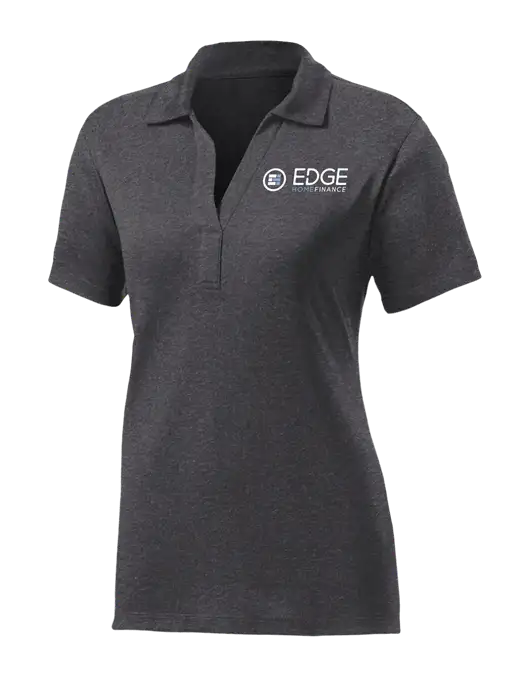 Womens Dark Grey Heather Contender Polo w/Edge Home Finance Logo