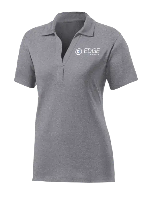 Womens Medium Grey Heather Contender Polo w/Edge Home Finance Logo