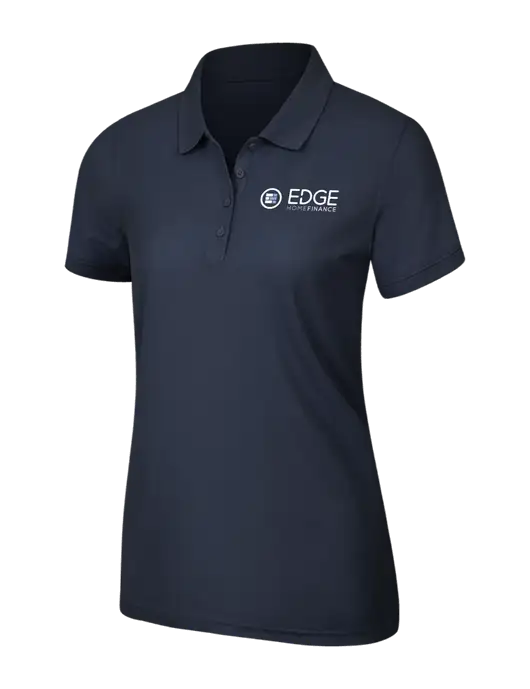 Navy Blue Womens Core Classic Pique Polo w/Edge Home Finance Logo