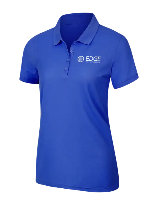 Dark Royal Womens Core Classic Pique Polo w/Edge Home Finance Logo
