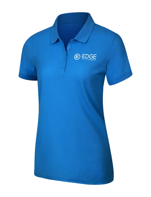 Light Royal Blue Womens Core Classic Pique Polo w/Edge Home Finance Logo