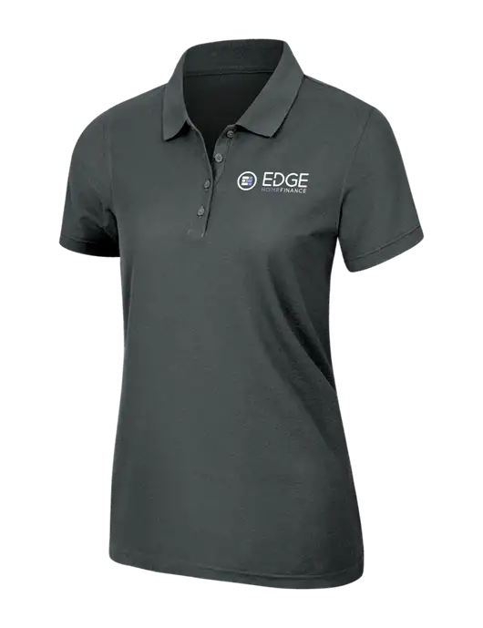 Dark Grey Womens Core Classic Pique Polo w/Edge Home Finance Logo