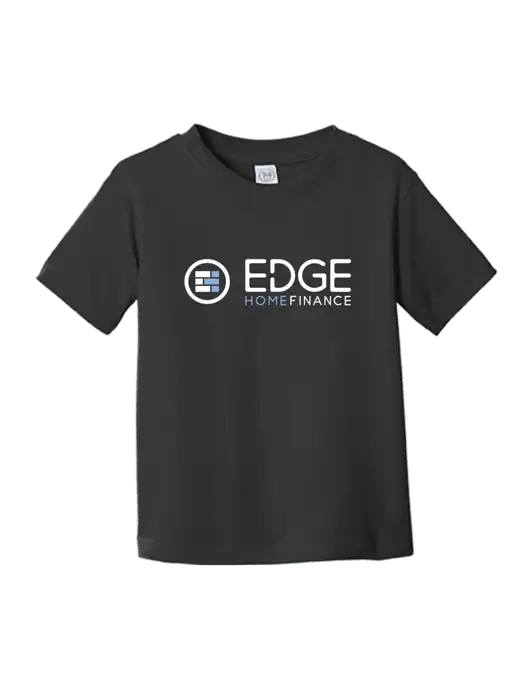 Rabbit Skins Black Toddler Fine Jersey Tee w/Edge Home Finance Logo