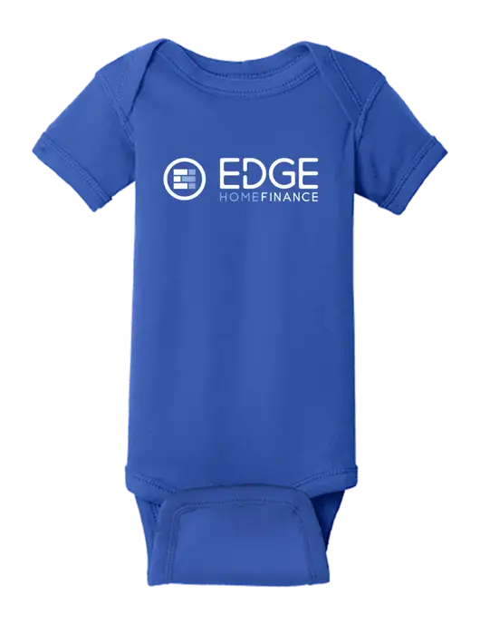 Rabbit Skins Royal Infant Short Sleeve Baby Rib Bodysuit w/Edge Home Finance Logo