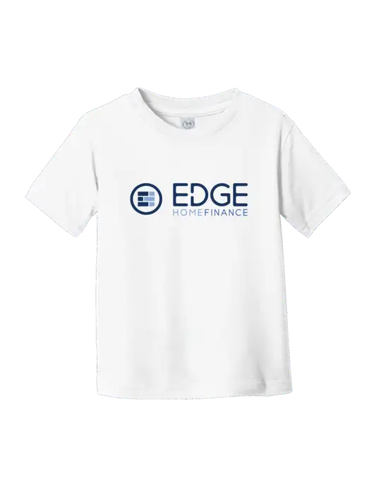 Rabbit Skins White Toddler Fine Jersey Tee w/Edge Home Finance Logo