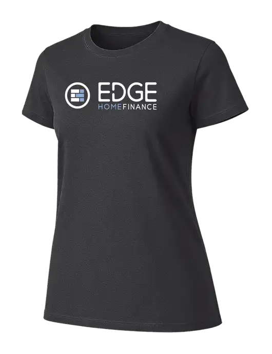 Womens Ring Spun Charcoal 4.5 oz T-Shirt w/Edge Home Finance Logo