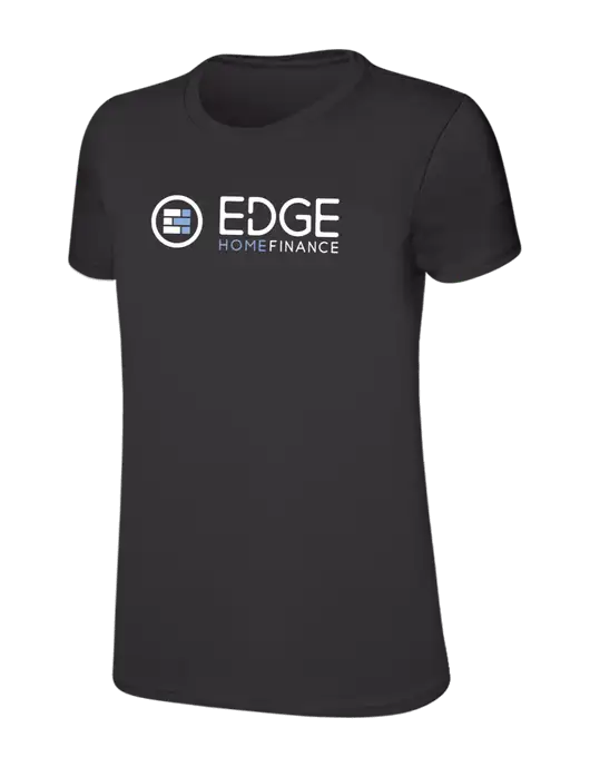Womens Ring Spun Charcoal 4.5 oz T-Shirt w/Edge Home Finance Logo