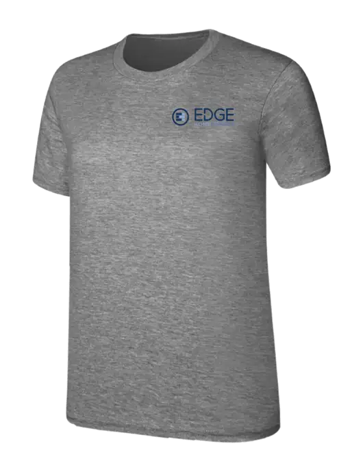 Womens Ring Spun Light Grey Heather 4.5 oz T-Shirt w/Edge Home Finance Logo