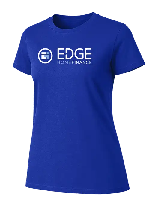 Womens Ring Spun Royal 4.5 oz T-Shirt w/Edge Home Finance Logo