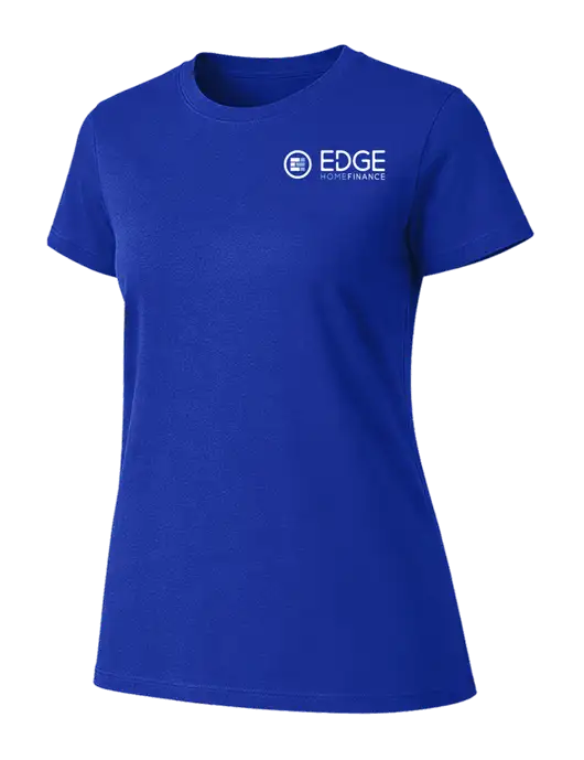 Womens Ring Spun Royal 4.5 oz T-Shirt w/Edge Home Finance Logo