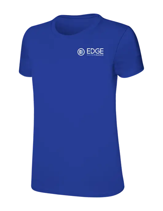 Womens Ring Spun Royal 4.5 oz T-Shirt w/Edge Home Finance Logo