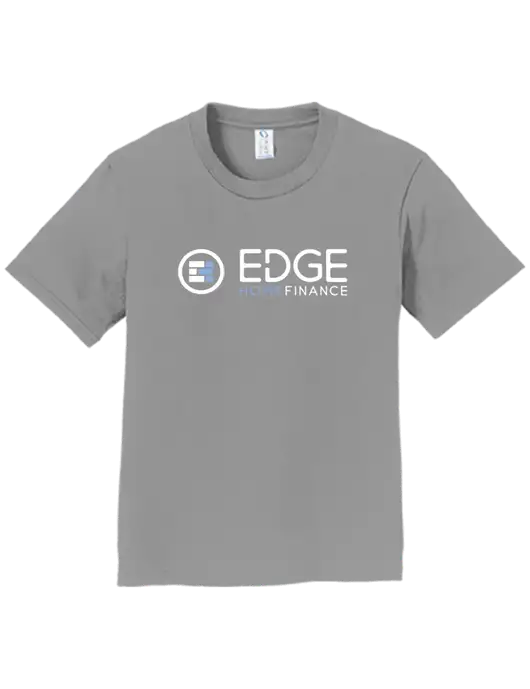 Youth Ring Spun Medium Grey 4.5 oz T-Shirt w/Edge Home Finance Logo