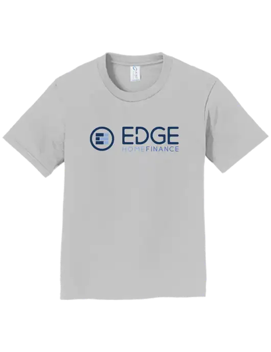 Youth Ring Spun Silver 4.5 oz T-Shirt w/Edge Home Finance Logo