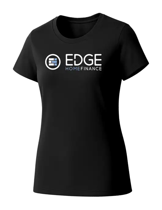 Womens Seriously Soft Black T-Shirt w/Edge Home Finance Logo