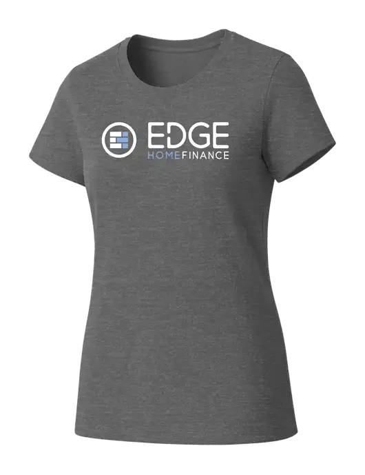 Womens Seriously Soft Grey Frost T-Shirt w/Edge Home Finance Logo