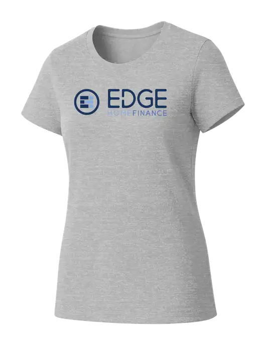 Womens Seriously Soft Light Heathered Grey T-Shirt w/Edge Home Finance Logo