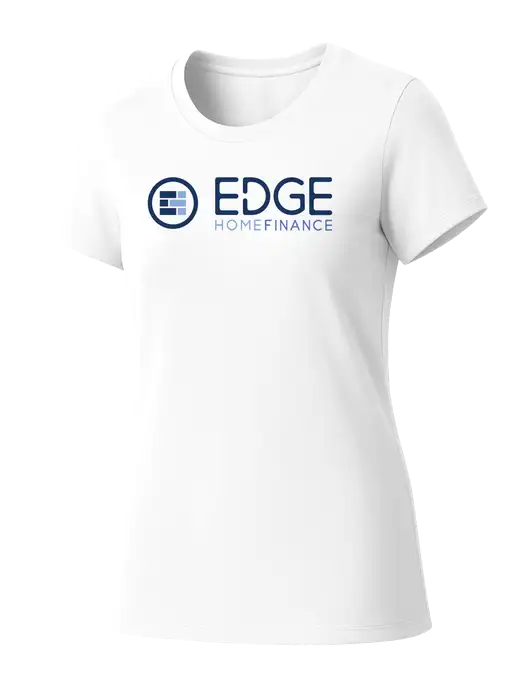 Womens Seriously Soft White T-Shirt w/Edge Home Finance Logo
