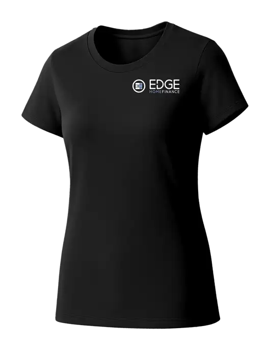 Womens Seriously Soft Black T-Shirt w/Edge Home Finance Logo