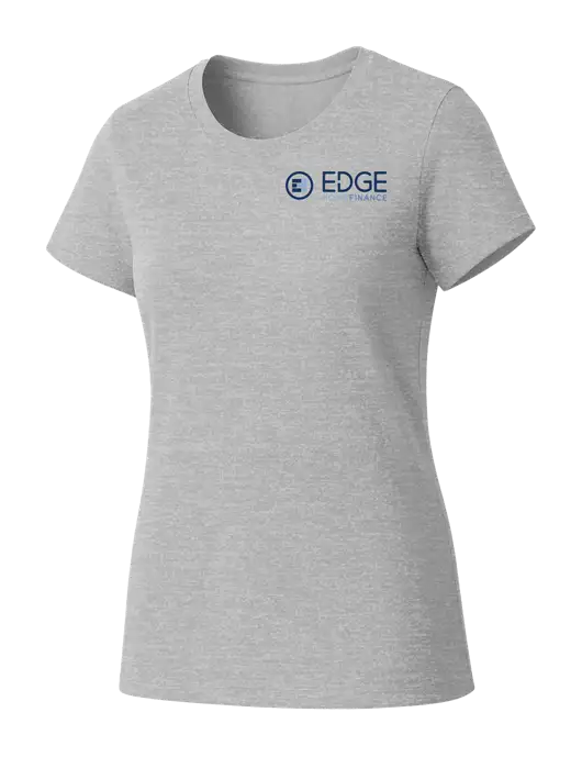Womens Seriously Soft Light Heathered Grey T-Shirt w/Edge Home Finance Logo