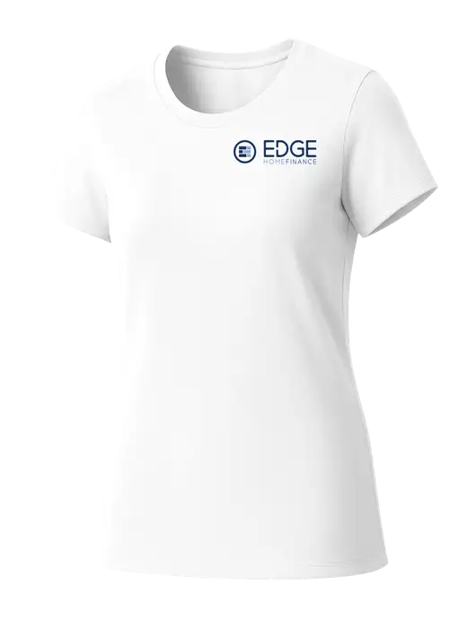Womens Seriously Soft White T-Shirt w/Edge Home Finance Logo
