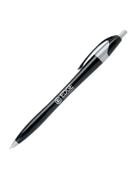 Novella Black/Silver Corporate Pen - Blue Ink w/Edge Home Finance Logo
